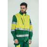 Polar Softshell alta visibilidad HOMBRE KINGSMANN STARLIGHT mangas desmontables, Verde con Amarillo Flúor 1
