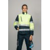 Polar Softshell alta visibilidad MUJER KINGSMANN STARLIGHT, Azul Marino con Amarillo Flúor 1