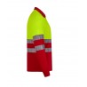 Polo poliéster reciclado alta visibilidad manga larga rojo amarillo flúor, ref. 305535, VELILLA 4