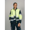 Polar Softshell alta visibilidad MUJER KINGSMANN STARLIGHT, Azul Marino con Amarillo Flúor 2