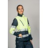 Polar Softshell alta visibilidad MUJER KINGSMANN STARLIGHT, Azul Marino con Amarillo Flúor 3