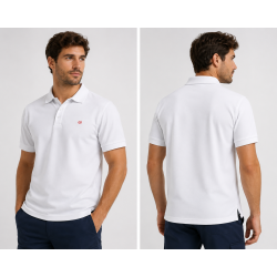 Polo manga corta blanco logo ITURRI