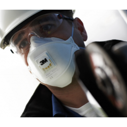 Mascarillas 3M 9332+ FFP3 plegada y con válvula
