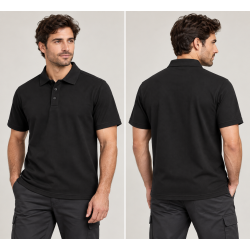 Polo negro manga corta, COOLWORK ITURRI