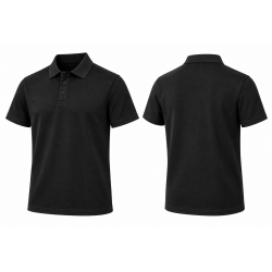 Polo negro manga corta, COOLWORK ITURRI