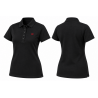 Polo negro mujer manga corta con logo ITURRI 1
