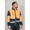 Polar Softshell alta visibilidad HOMBRE KINGSMANN STARLIGHT, Azul Marino con Naranja Flúor 1