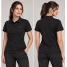 Polo negro mujer manga corta con logo ITURRI 2