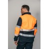 Polar Softshell alta visibilidad HOMBRE KINGSMANN STARLIGHT, Azul Marino con Naranja Flúor 3