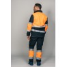 Polar Softshell alta visibilidad HOMBRE KINGSMANN STARLIGHT, Azul Marino con Naranja Flúor 5