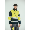 Polar Softshell alta visibilidad HOMBRE KINGSMANN STARLIGHT mangas desmontables, Azul Marino con Amarillo Flúor 1