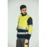 Polar Softshell alta visibilidad HOMBRE KINGSMANN STARLIGHT mangas desmontables, Azul Marino con Amarillo Flúor 2