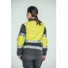 Polar Softshell alta visibilidad MUJER KINGSMANN STARLIGHT mangas desmontables, Gris con Amarillo Flúor 2