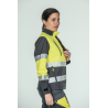 Polar Softshell alta visibilidad MUJER KINGSMANN STARLIGHT mangas desmontables, Gris con Amarillo Flúor 3