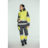 Polar Softshell alta visibilidad MUJER KINGSMANN STARLIGHT mangas desmontables, Gris con Amarillo Flúor 4