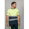 Camiseta alta visibilidad HOMBRE KINGSMANN STARLIGHT manga corta, Azul Marino con Amarillo Flúor 4
