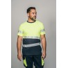 Camiseta alta visibilidad HOMBRE KINGSMANN STARLIGHT manga corta, Azul Marino con Amarillo Flúor 8