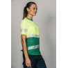 Camiseta alta visibilidad MUJER KINGSMANN STARLIGHT manga corta, Verde con Amarillo Flúor 2