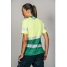 Camiseta alta visibilidad MUJER KINGSMANN STARLIGHT manga corta, Verde con Amarillo Flúor 4