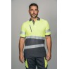 Polo alta visibilidad HOMBRE KINGSMANN STARLIGHT manga corta 100% Poliéster, Gris con Amarillo Flúor 1