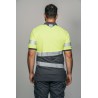 Polo alta visibilidad HOMBRE KINGSMANN STARLIGHT manga corta 100% Poliéster, Gris con Amarillo Flúor 3