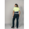 Polo alta visibilidad MUJER KINGSMANN STARLIGHT manga corta, Azul Marino con Amarillo Flúor 5