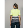 Polo alta visibilidad MUJER KINGSMANN STARLIGHT manga corta 100% Poliéster, Gris con Amarillo Flúor 3