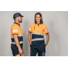 Polo alta visibilidad HOMBRE KINGSMANN STARLIGHT manga corta 100% Poliéster, Azul Marino con Naranja Flúor 8