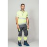 Polo alta visibilidad HOMBRE KINGSMANN STARLIGHT manga corta 100% Poliéster, Amarillo Flúor 4