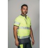 Polo alta visibilidad HOMBRE KINGSMANN STARLIGHT manga corta 100% Poliéster, Amarillo Flúor 7