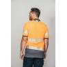 Polo alta visibilidad HOMBRE KINGSMANN STARLIGHT manga corta 100% Poliéster, Naranja Flúor 3