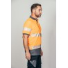 Polo alta visibilidad HOMBRE KINGSMANN STARLIGHT manga corta 100% Poliéster, Naranja Flúor 4