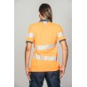 Polo alta visibilidad MUJER KINGSMANN STARLIGHT manga corta 100% Poliéster, Naranja Flúor 3