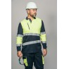 Polo alta visibilidad HOMBRE KINGSMANN STARLIGHT manga larga 100% Poliéster, Azul Marino con Amarillo Flúor 1