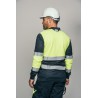 Polo alta visibilidad HOMBRE KINGSMANN STARLIGHT manga larga 100% Poliéster, Azul Marino con Amarillo Flúor 3