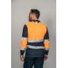 Polo alta visibilidad HOMBRE KINGSMANN STARLIGHT manga larga 100% Poliéster, Azul Marino con Naranja Flúor 5