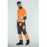 Polo alta visibilidad HOMBRE KINGSMANN STARLIGHT manga larga 100% Poliéster, Naranja Flúor 4