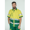 Camisa alta visibilidad HOMBRE KINGSMANN STARLIGHT manga corta, Verde con Amarillo Flúor 1