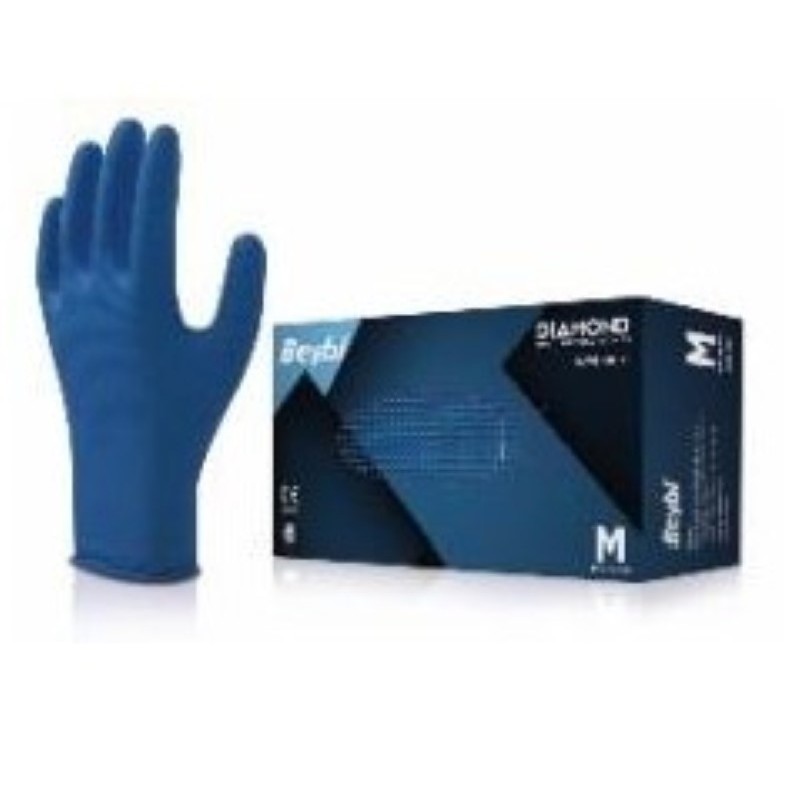 Caja de 50 guantes desechables de nitrilo azul sin polvo DIAMOND, DESCATALOGADO