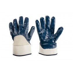 Par de guantes algodón con recubrimiento de Nitrilo y puño ancho PSH GN2 3