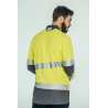 Polo alta visibilidad HOMBRE KINGSMANN STARLIGHT manga larga 100% Poliéster, Amarillo Flúor 3