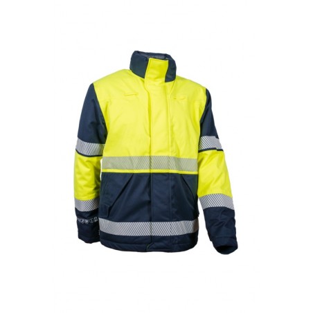 Parka Multirriesgo Alta Visibilidad HOMBRE KINGSMANN FIRELIGHT bicolor​, Amarillo flúor navy