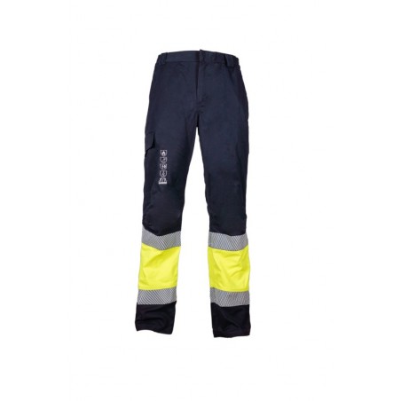 Pantalón Multirriesgo Alta Visibilidad HOMBRE KINGSMANN FIRELIGHT bicolor, Amarillo flúor