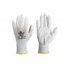 Par de guantes PSH TACT 22-202, BLANCO poliéster con recubrimiento de PU, SOLO Talla 11 3