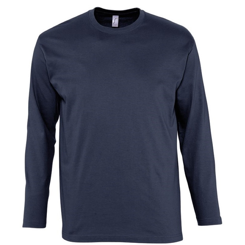 Playera Azul Marino Manga Larga Gildan Playera Gildan Cuello