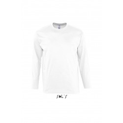 Camiseta laboral HOMBRE Manga Larga con cuello redondo MONARCH blanca 1