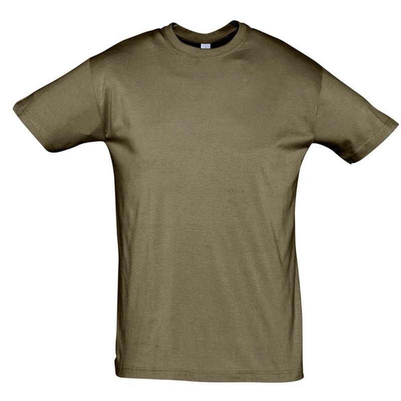 Camiseta laboral manga corta HOMBRE con cuello redondo REGENT Verde Militar,  PLAZO 10 días