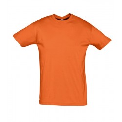 Camiseta laboral manga corta HOMBRE con cuello redondo REGENT Naranja, PLAZO...