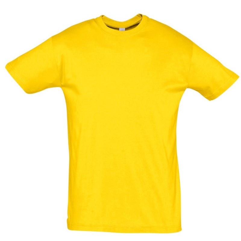 Camiseta laboral manga corta HOMBRE con cuello redondo REGENT Amarilla  gold, PLAZO 10 días