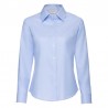 Camisa laboral MUJER de manga larga, 70% algodón 30% poliester Celeste 1